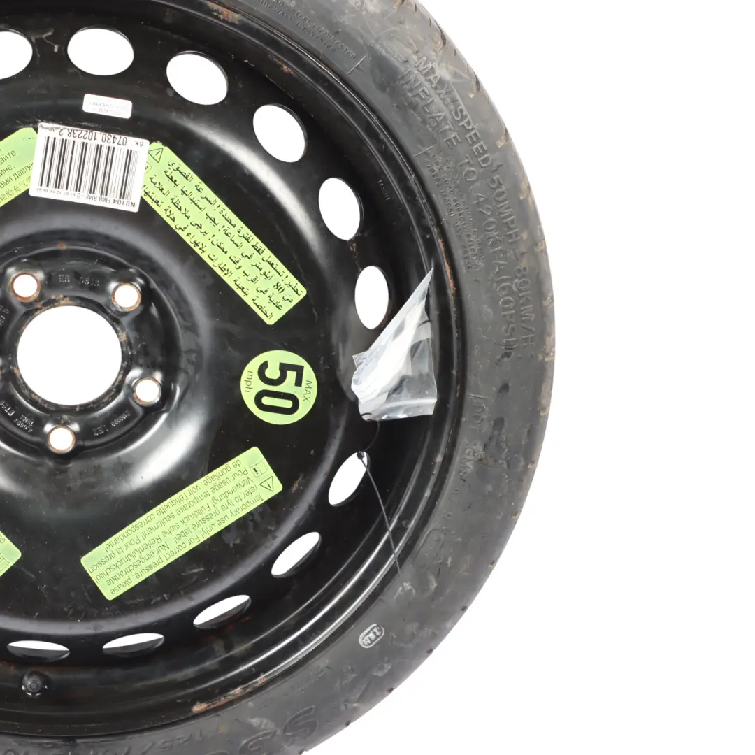 Audi A4 B8 Space Saver Spare Wheel R19 4J Hankook 125/70 ET29 - SKU 8K0601027D-2 - Part number 8K0601027D