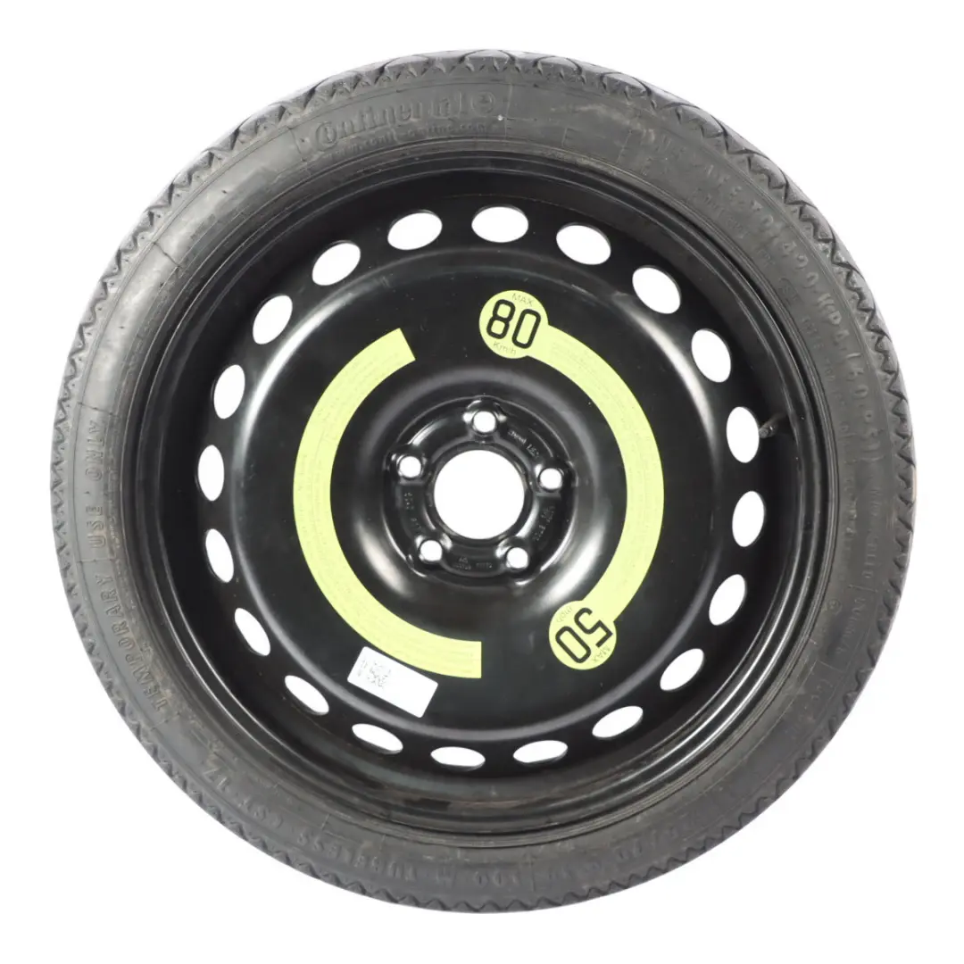 Saver Ersatzrad R19 4J Hankook 125/70 5x112 ET29 für Audi A4 B8 Space mit Teilenummer 8K0601027D Audi A4 B8 Space Saver Ersatzrad R19 4J Hankook 125/70 5x112 ET29 - SKU 8K0601027D - Teilenummer 8K0601027D