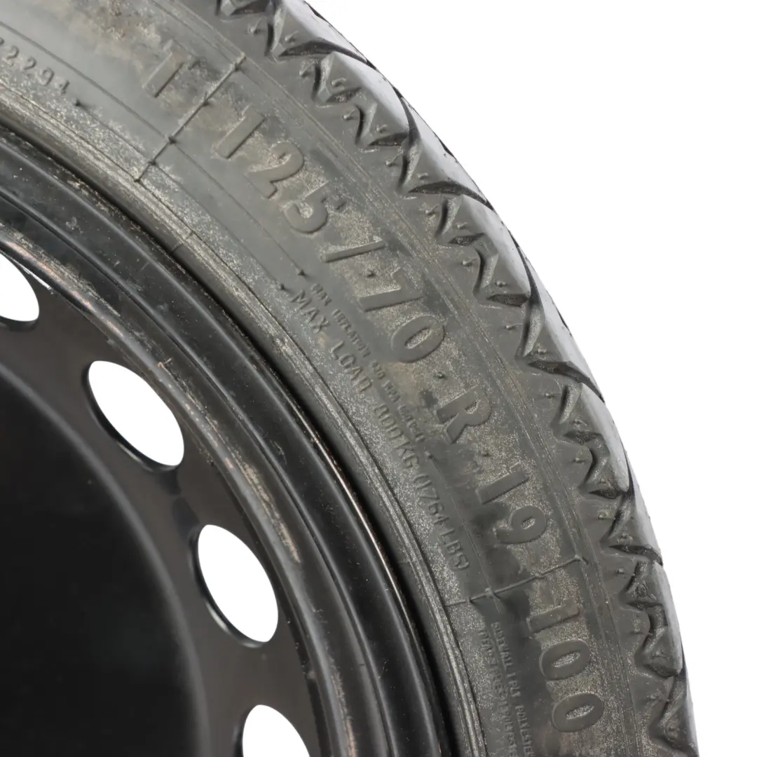 Rueda de repuesto R19 4J Hankook 125/70 5x112 ET29 para Audi A4 B8 con número de pieza 8K0601027D Audi A4 B8 Rueda de repuesto R19 4J Hankook 125/70 5x112 ET29 - SKU 8K0601027D - Número de pieza 8K0601027D