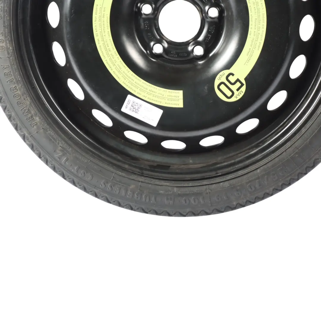 Rueda de repuesto R19 4J Hankook 125/70 5x112 ET29 para Audi A4 B8 con número de pieza 8K0601027D Audi A4 B8 Rueda de repuesto R19 4J Hankook 125/70 5x112 ET29 - SKU 8K0601027D - Número de pieza 8K0601027D