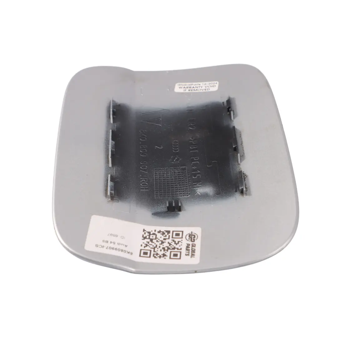 Audi A4 B8 Couvercle de bouchon de réservoir Ice Silver - X7W - SKU 8K0809907-ICS - Numéro de pièce 8K0809907