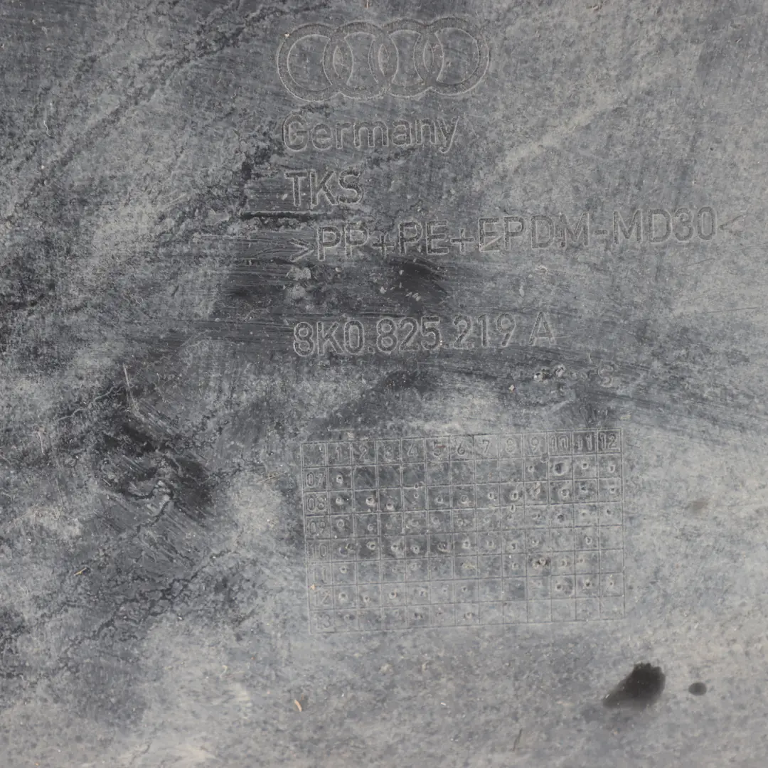 Audi A4 B8 Bumper Undertray Rear Lower Centre Trim Panel Cover - SKU 8K0825219A - Part number 8K0825219A