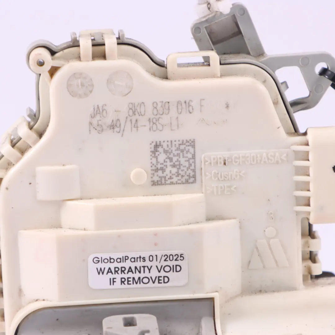  Türschloss Audi Q5 8R A4 B8 Mechanismus Aktuator Hinten Rechts 8K0839016 - SKU 8K0839016F - Teilenummer 8K0839016F