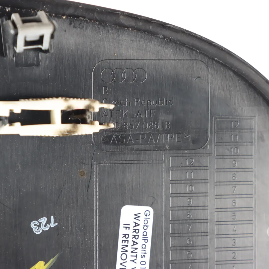 Audi A4 B8 A5 8T Dashboard Cover Right O/S Dash Trim End Cover Black - SKU 8K0857086B - Part number 8K0857086B