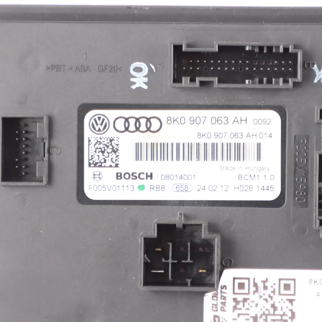 Audi A4 B8 Body Control Comfort Unit Module BCM ECU - SKU 8K0907063AH - Part number 8K0907063AH