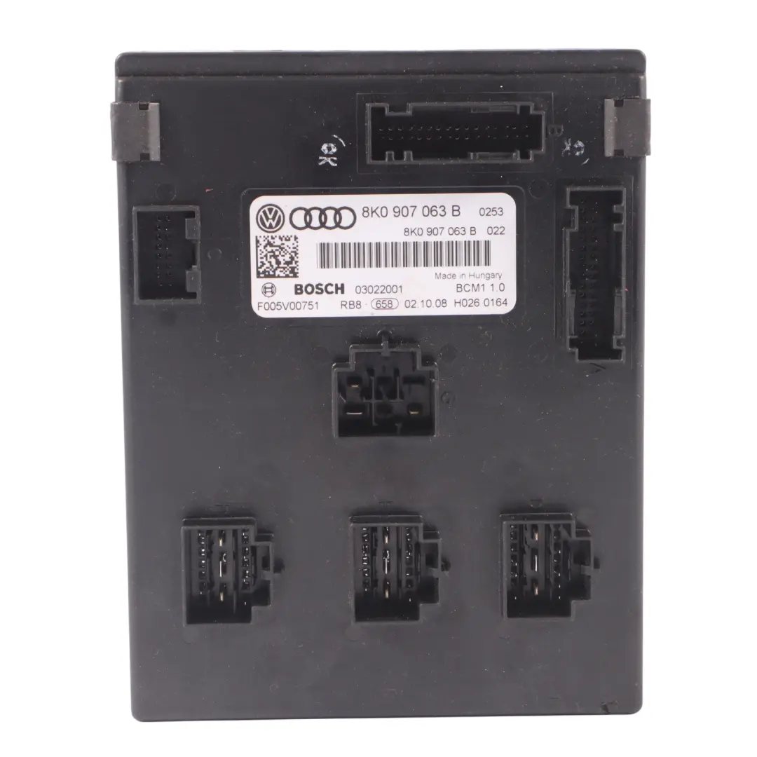 Audi A5 8T A4 B8 8K BCM Body Control Unit Module Power Supply - SKU 8K0907063B - Part number 8K0907063B