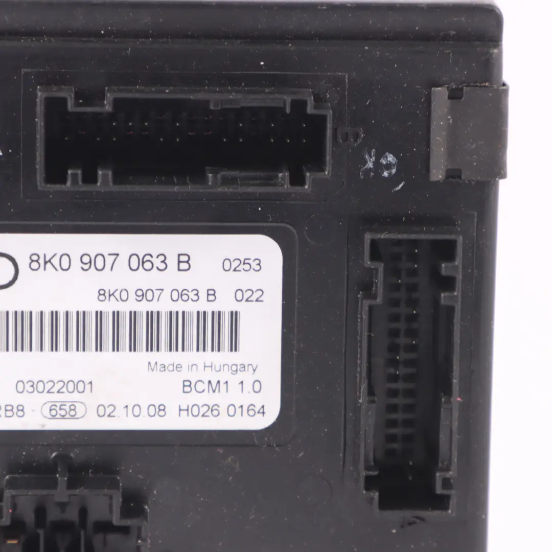 Audi A5 8T A4 B8 8K BCM Body Control Unit Module Power Supply - SKU 8K0907063B - Part number 8K0907063B