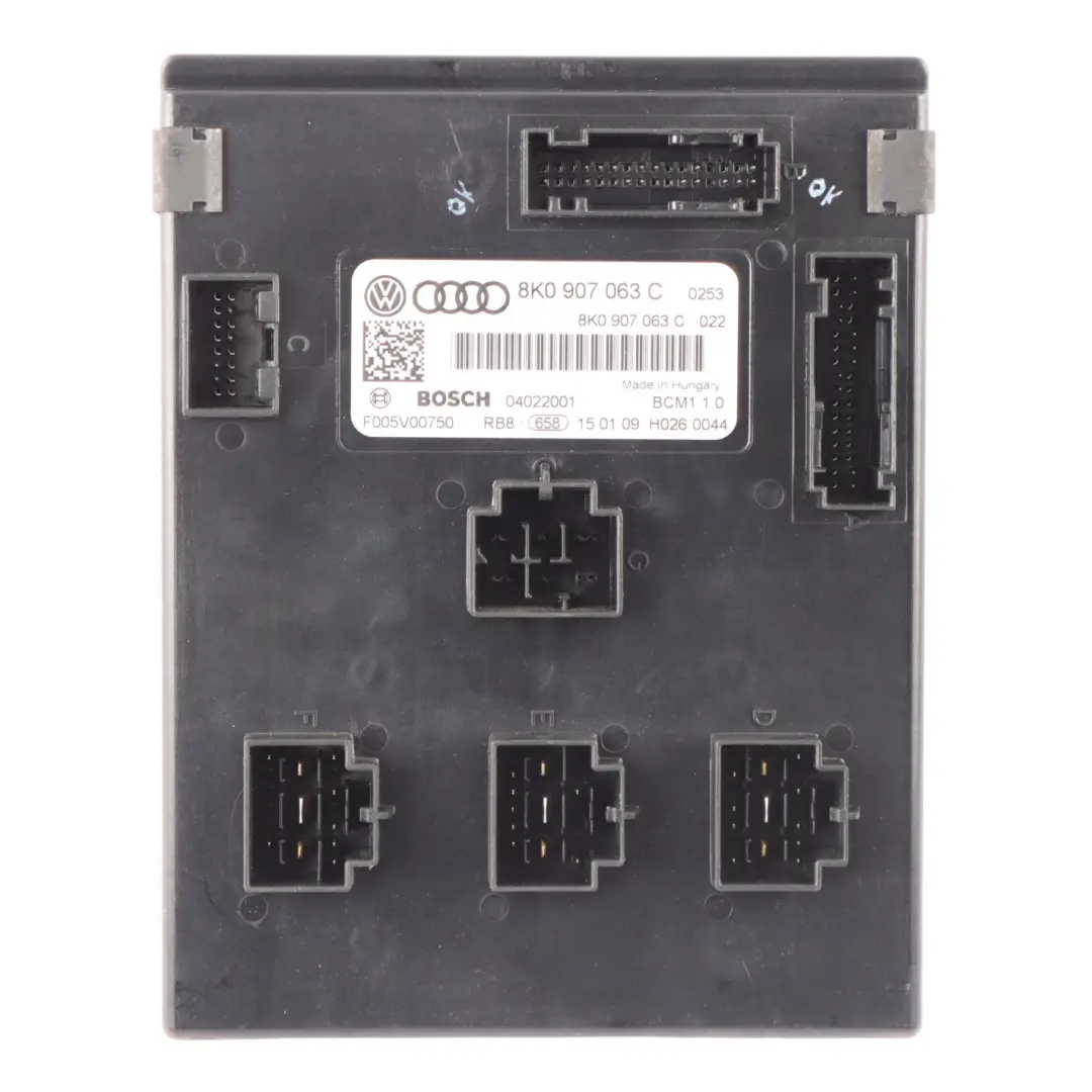 Audi S5 8T Body Comfort Control BCM Supply Module Unit ECU - SKU 8K0907063C - Part number 8K0907063C
