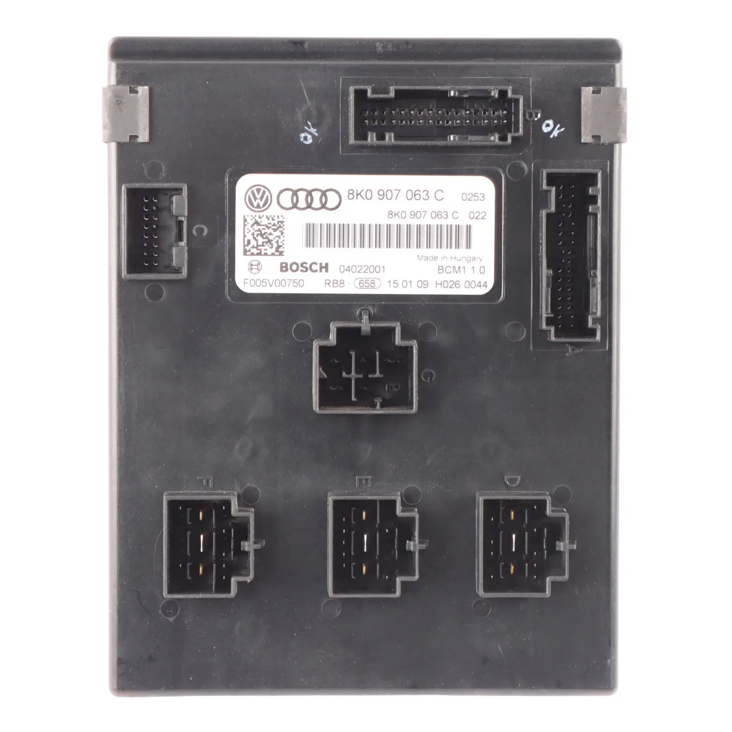 Audi S5 8T Body Comfort Control BCM Supply Module Unit ECU 8K0907063C