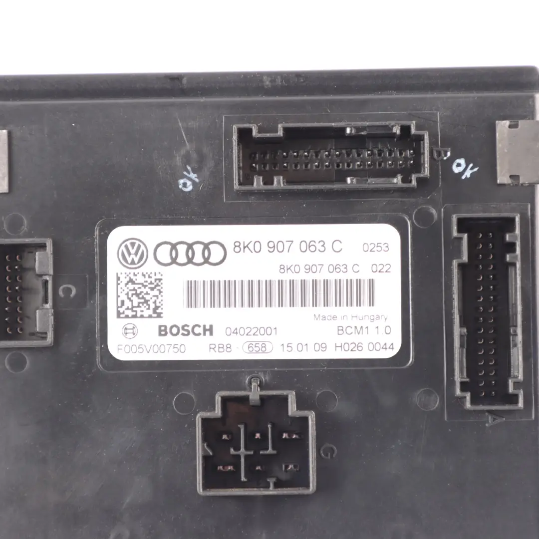 Audi S5 8T Body Comfort Control BCM Supply Module Unit ECU - SKU 8K0907063C - Part number 8K0907063C