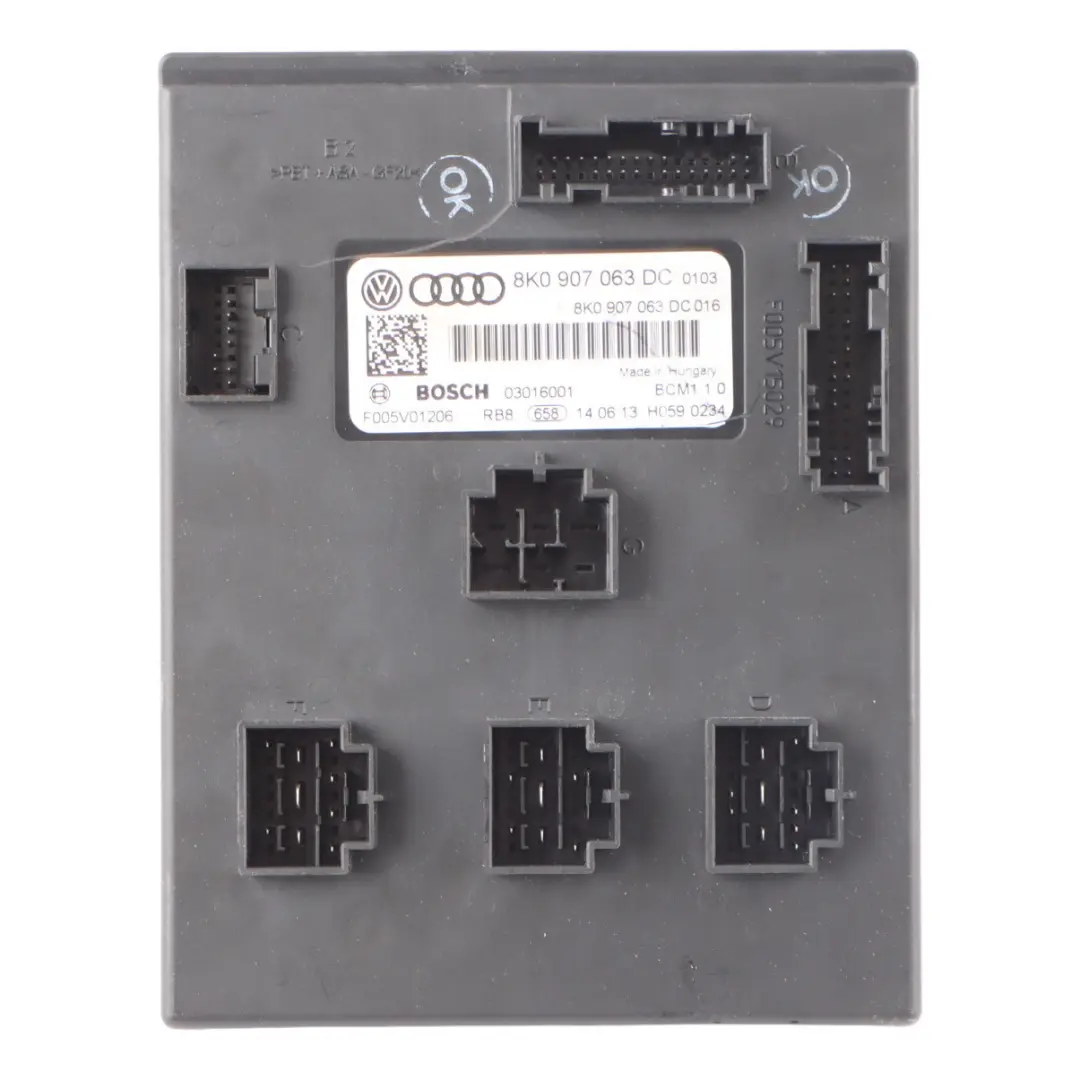 Body Control Comfort Unit Module BCM Unit ECU Audi A5 8T - SKU 8K0907063DC - Part number 8K0907063DC