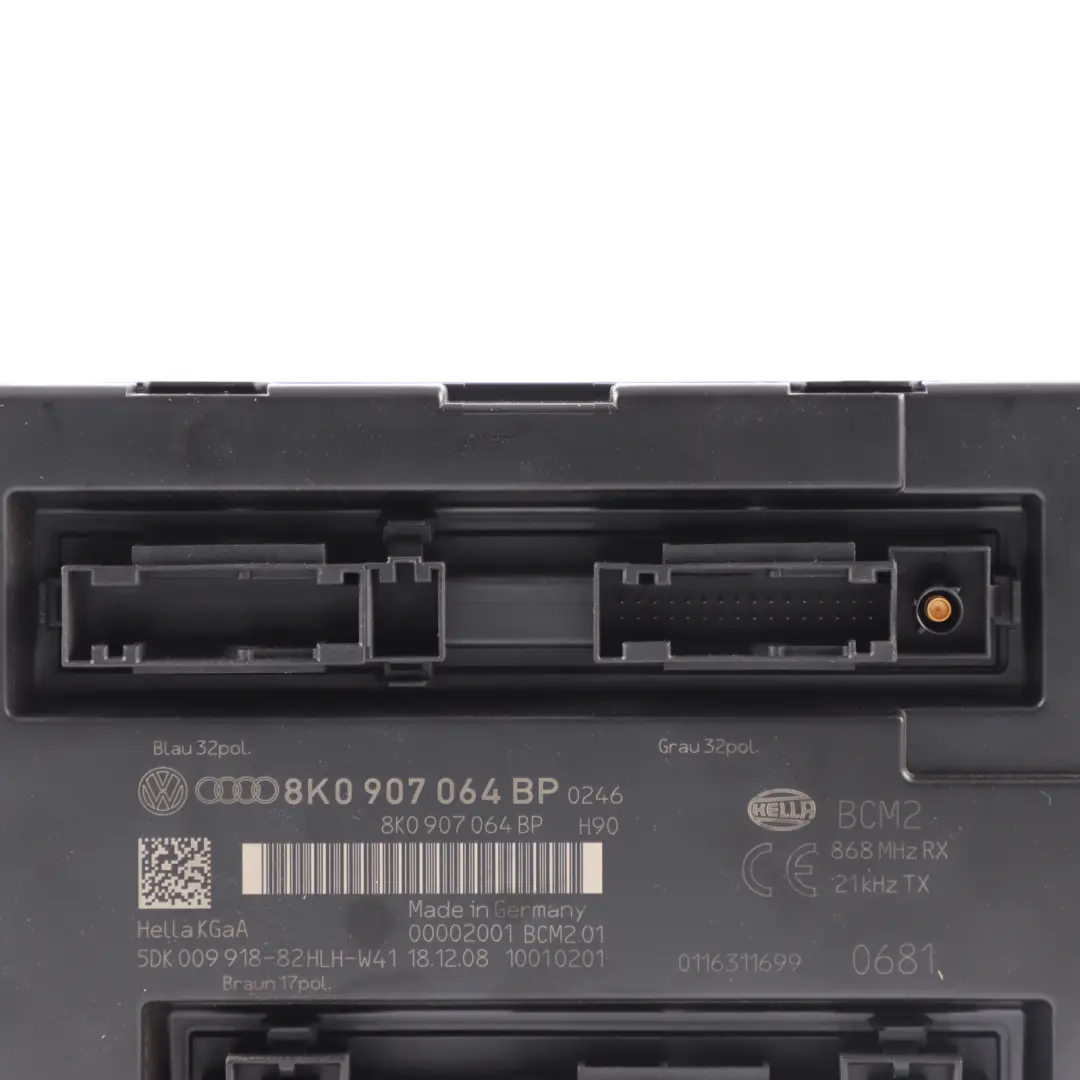 Audi S5 8T Modulo Controllo Comfort Carrozzeria BCM Centralina ECU - SKU 8K0907064BP - Numero di parte 8K0907064BP