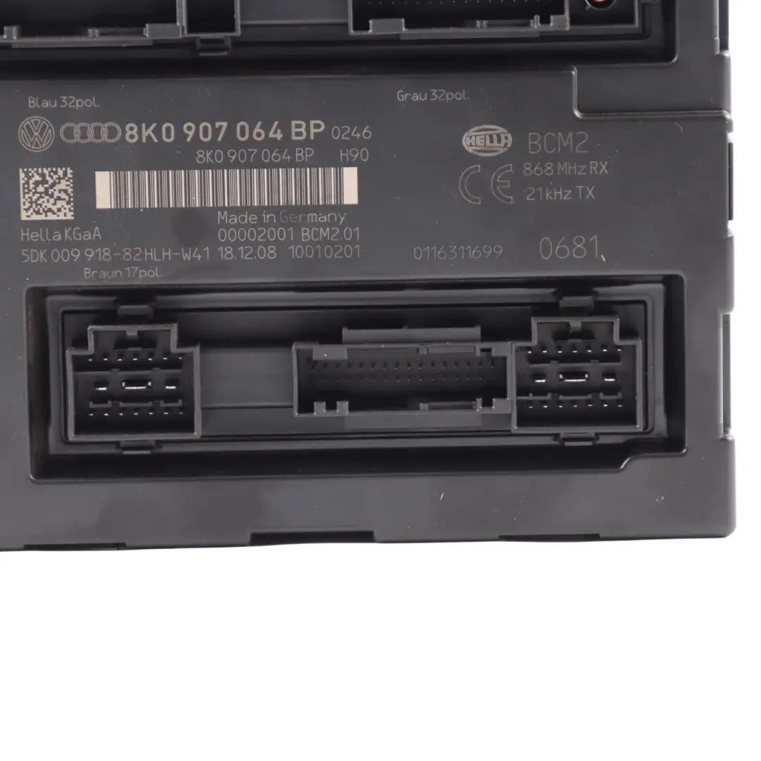 Modulo Controllo Comfort Carrozzeria BCM Centralina ECU per Audi S5 8T con numero di parte 8K0907064BP Audi S5 8T Modulo Controllo Comfort Carrozzeria BCM Centralina ECU - SKU 8K0907064BP - Numero di parte 8K0907064BP