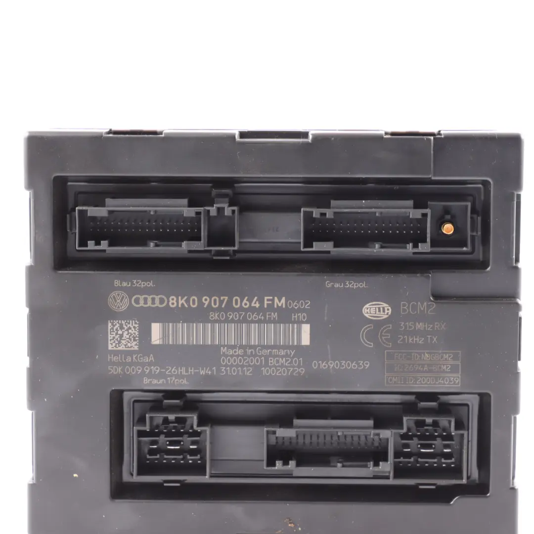 Body Comfort Control BCM Module Unit ECU to Audi A4 B8 with Part number 8K0907064FM Audi A4 B8 Body Comfort Control BCM Module Unit ECU - SKU 8K0907064FM - Part number 8K0907064FM