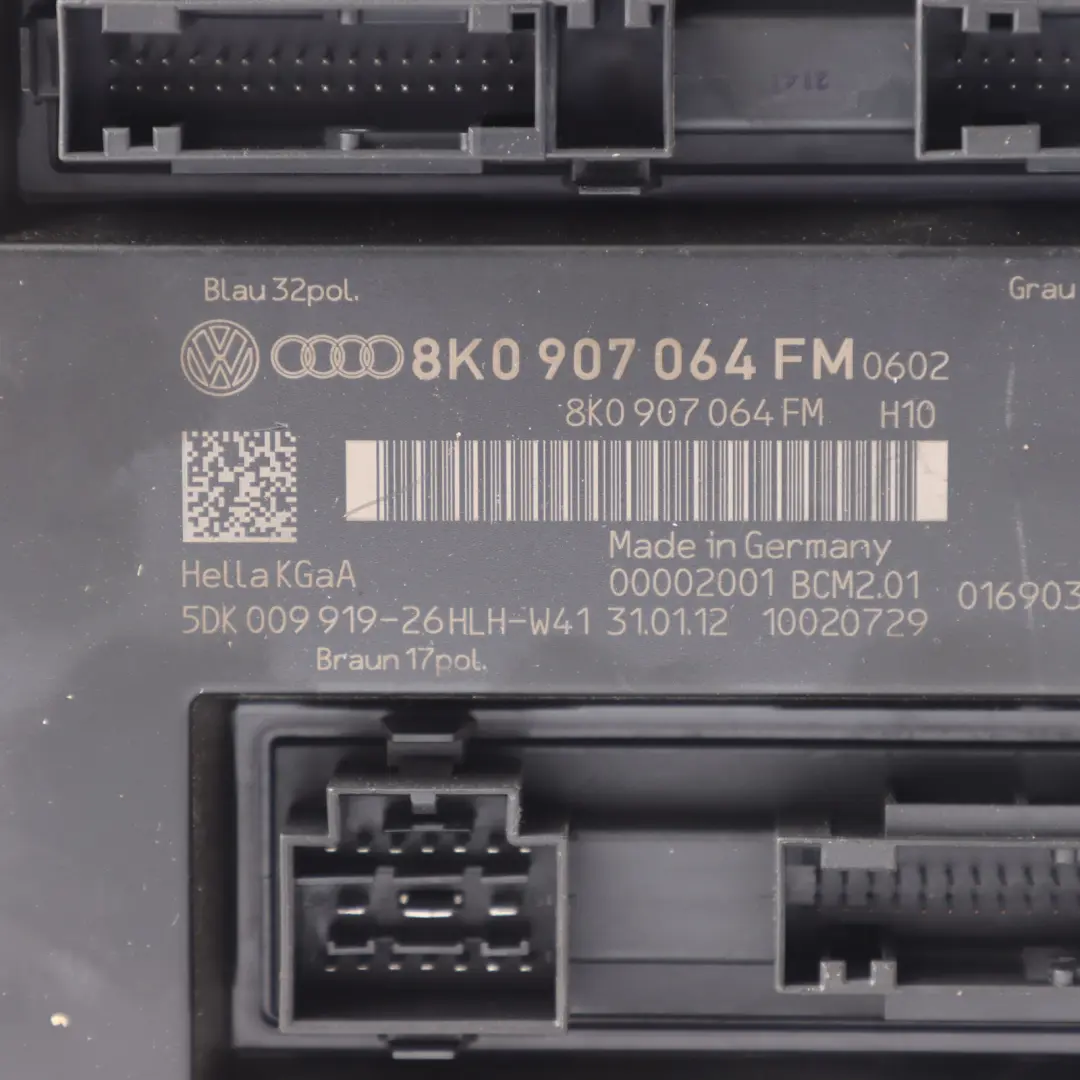Body Comfort Control BCM Module Unit ECU to Audi A4 B8 with Part number 8K0907064FM Audi A4 B8 Body Comfort Control BCM Module Unit ECU - SKU 8K0907064FM - Part number 8K0907064FM