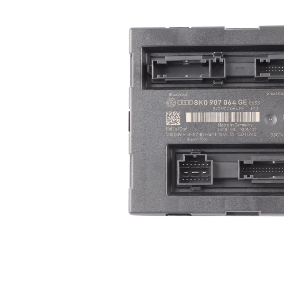 Body Control Modul Einheit ECU für Audi A5 S5 8T BCM mit Teilenummer 8K0907064GE Audi A5 S5 8T BCM Body Control Modul Einheit ECU - SKU 8K0907064GE - Teilenummer 8K0907064GE