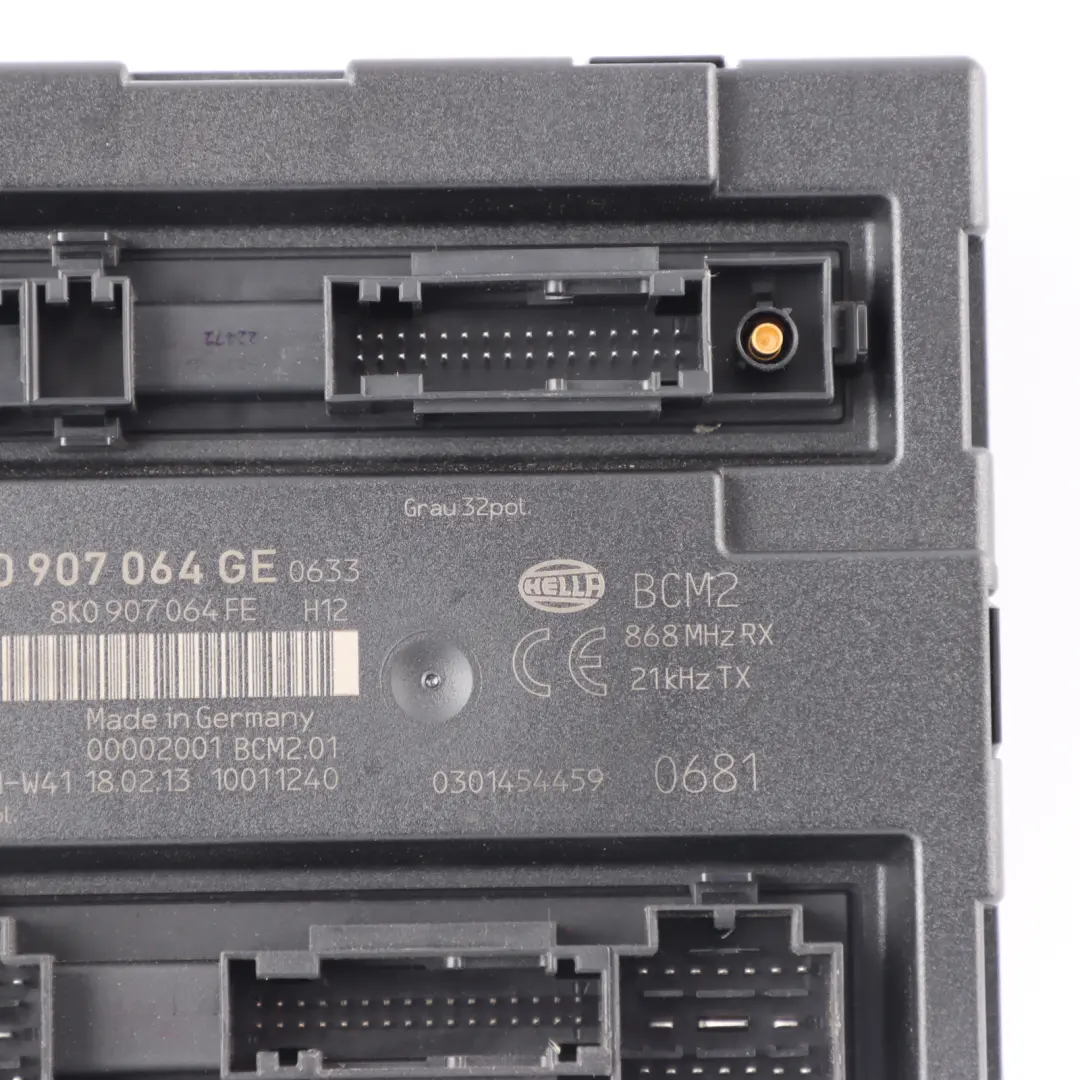 Module De Commande De Carrosserie BCM ECU pour Audi A5 S5 8T à propos du numéro de pièce 8K0907064GE Audi A5 S5 8T Module De Commande De Carrosserie BCM ECU - SKU 8K0907064GE - Numéro de pièce 8K0907064GE