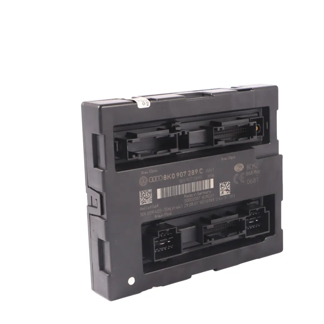 Audi A5 8T BCM Body Comfort Convenience Module Unit ECU - SKU 8K0907289C - Part number 8K0907289C