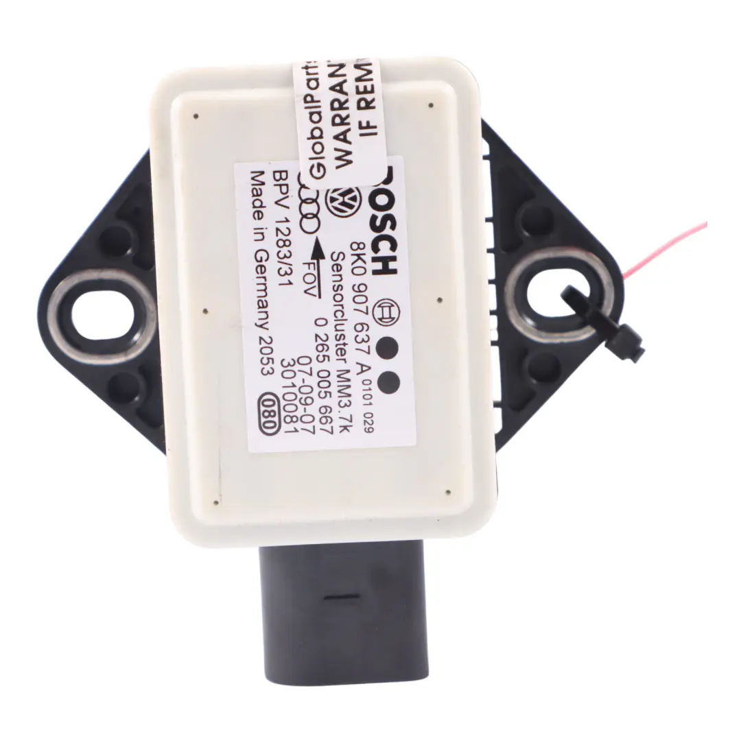 Audi A5 8T Acceleration Yaw Rate Sensor Module Control Unit ECU - SKU 8K0907637A - Part number 8K0907637A