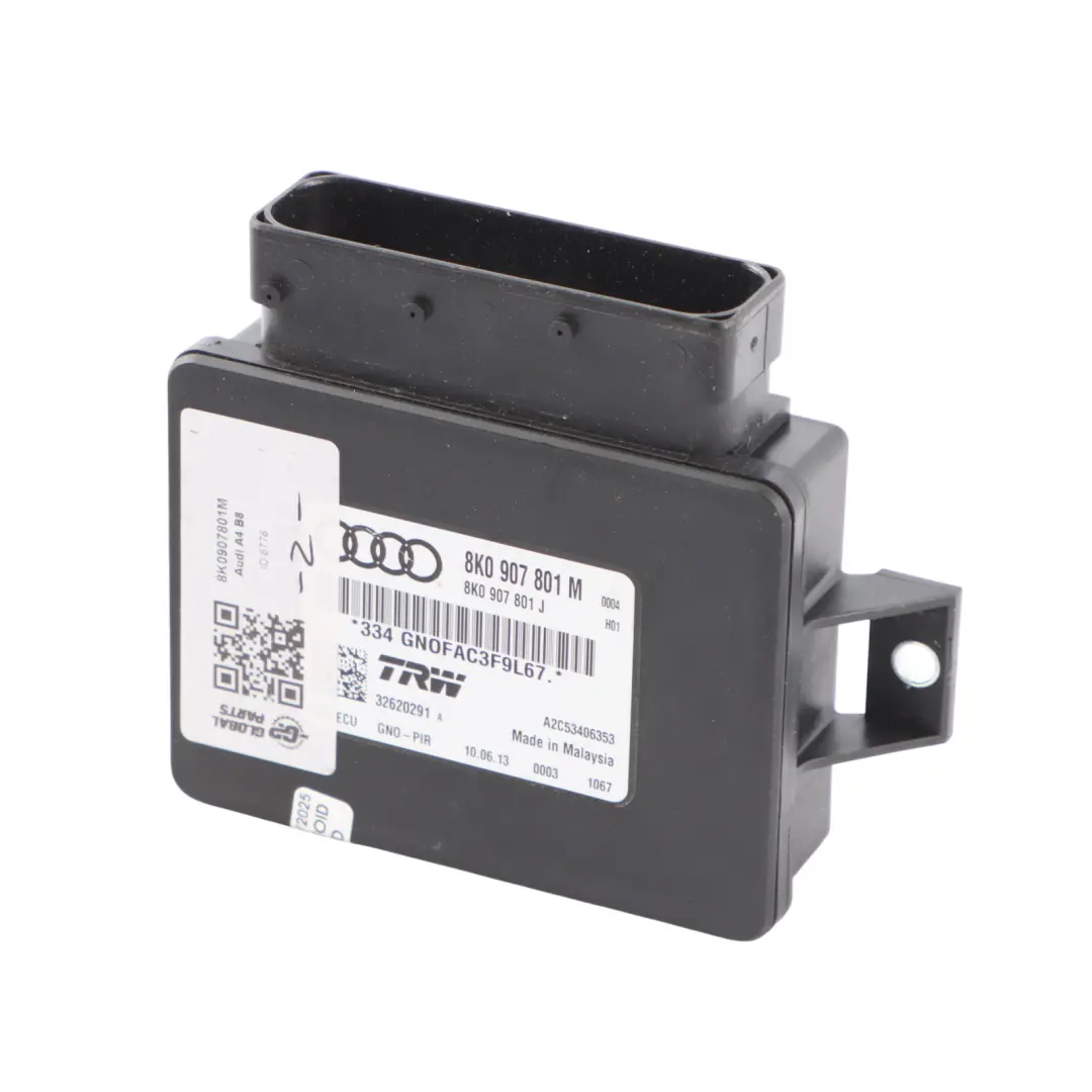 8F Módulo Freno Estacionamiento Control Actuador Freno para Audi A4 B8 A5 con número de pieza 8K0907801M Audi A4 B8 A5 8F Módulo Freno Estacionamiento Control Actuador Freno - SKU 8K0907801M - Número de pieza 8K0907801M