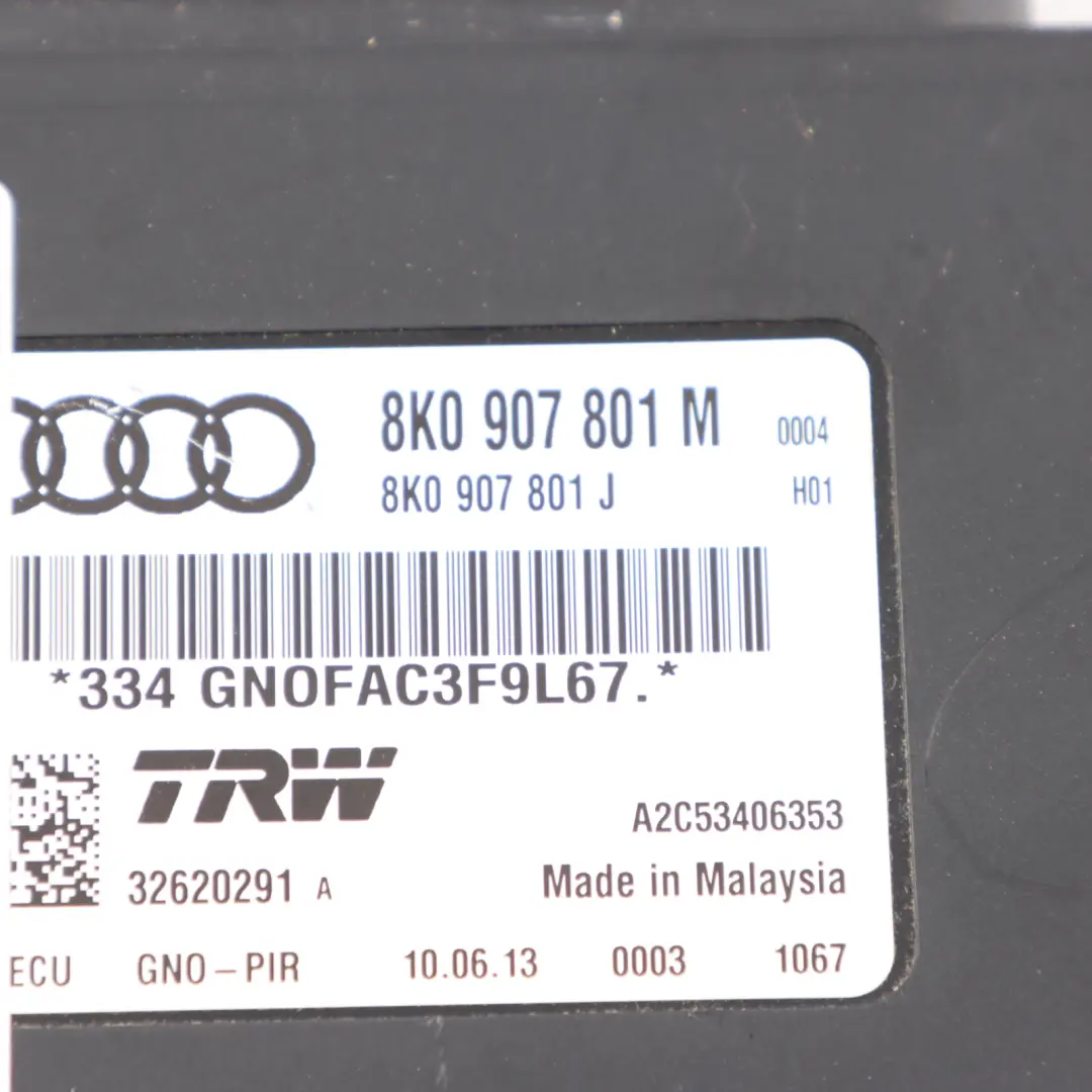 Audi A4 B8 A5 8F Feststell Modul Handbremse Aktuator Steuer Gerät - SKU 8K0907801M - Teilenummer 8K0907801M