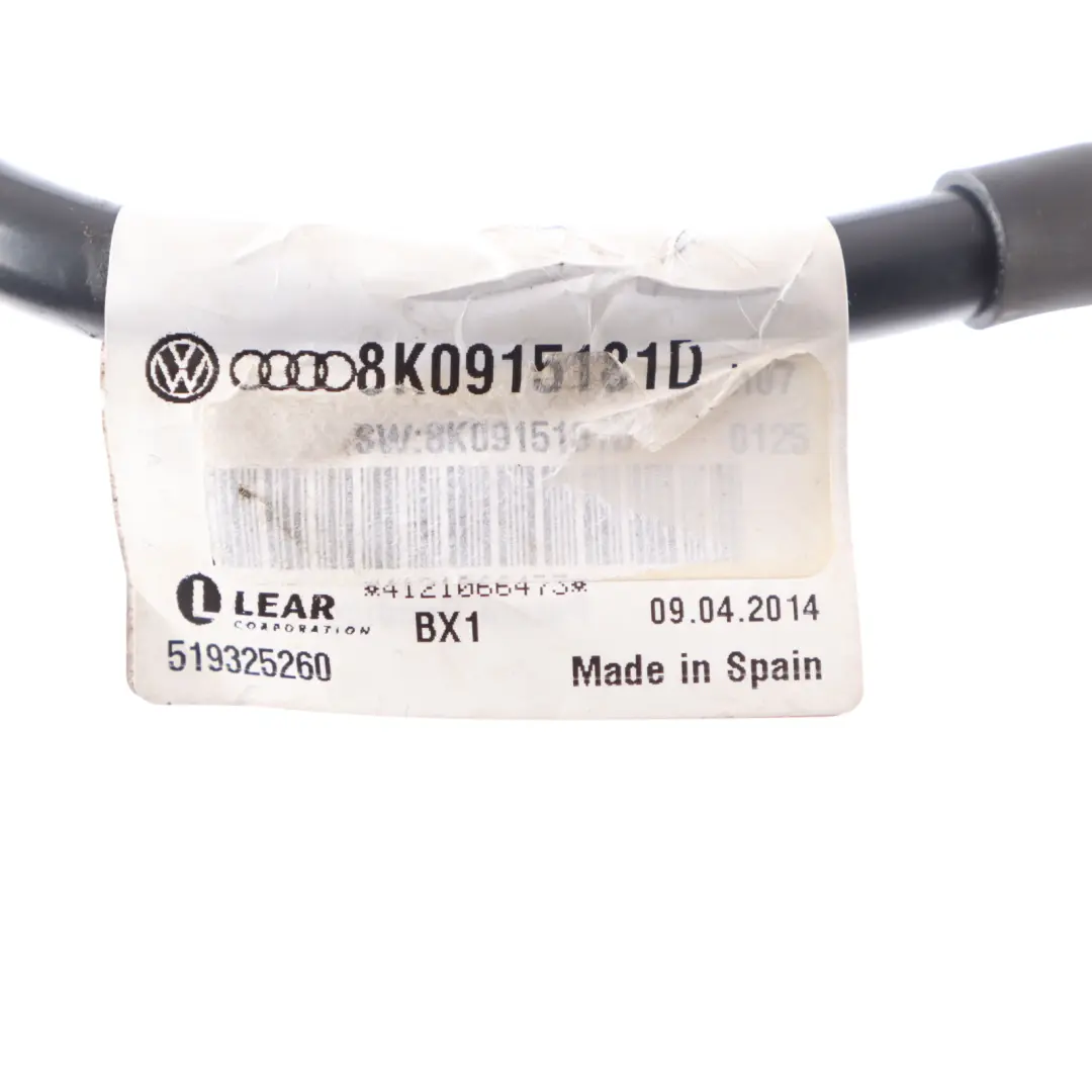 Cavo batteria negativo Modulo monitoraggio per Audi Q7 4L A1 8X con numero di parte 8K0915181D Audi Q7 4L A1 8X Cavo batteria negativo Modulo monitoraggio - SKU 8K0915181D - Numero di parte 8K0915181D