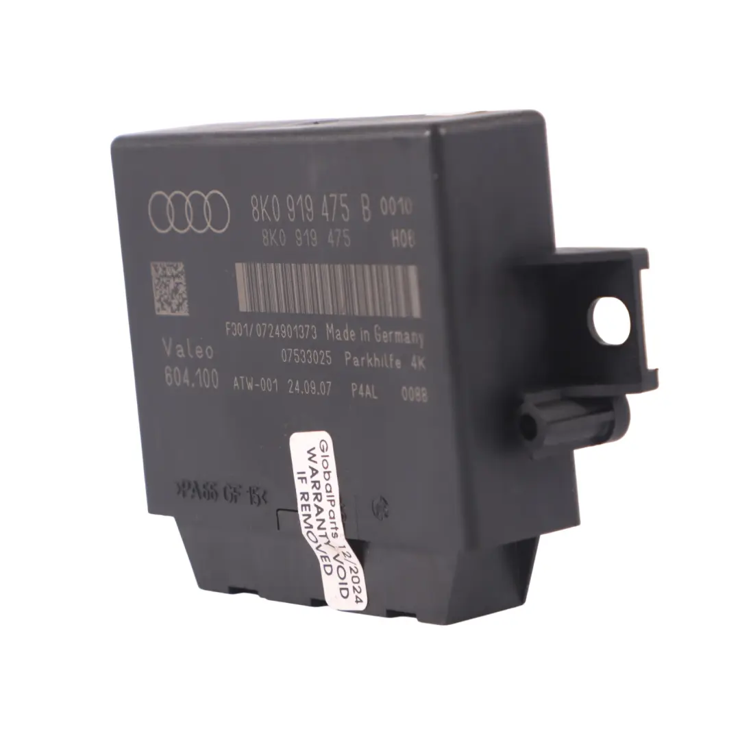 Parking Assist PDC Unidad de Control Distancia Módulo para Audi A5 8T Park con número de pieza 8K0919475B Audi A5 8T Park Parking Assist PDC Unidad de Control Distancia Módulo - SKU 8K0919475B - Número de pieza 8K0919475B