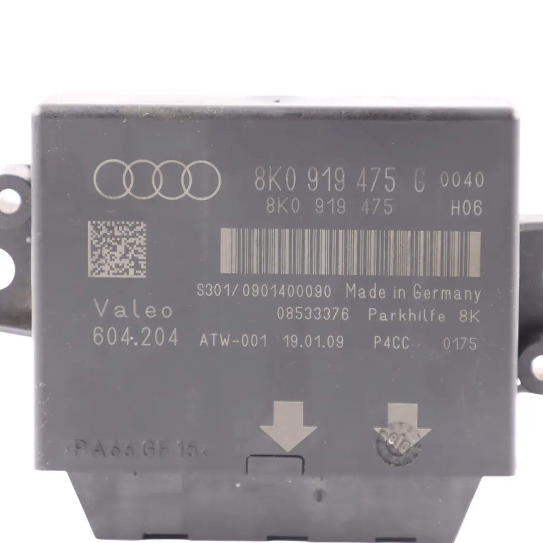 PDC Parking Distance Assist Sensor Module Control Unit to Audi A5 S5 8T with Part number 8K0919475G Audi A5 S5 8T PDC Parking Distance Assist Sensor Module Control Unit - SKU 8K0919475G - Part number 8K0919475G