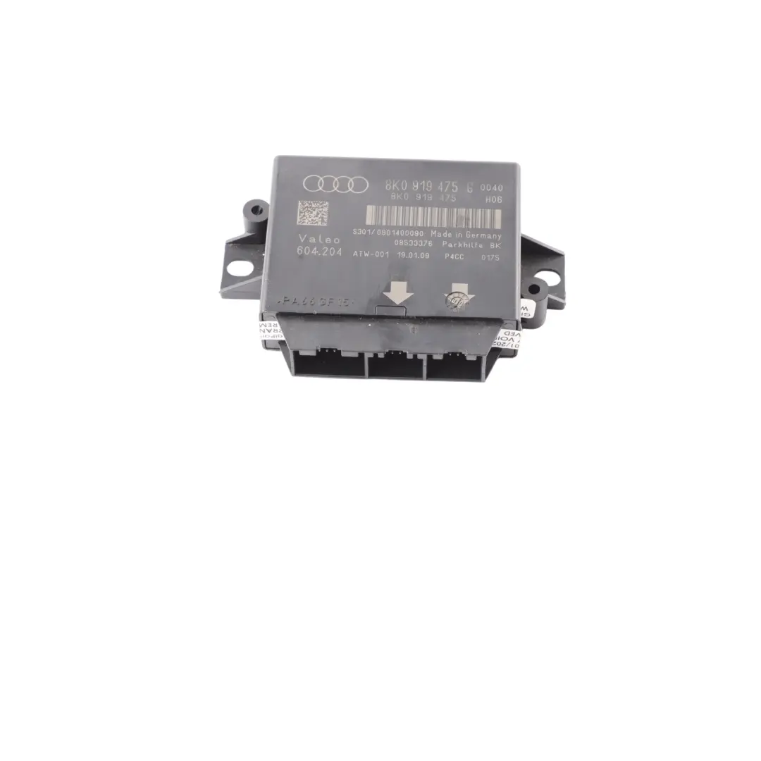 PDC Parking Distance Assist Sensor Module Control Unit to Audi A5 S5 8T with Part number 8K0919475G Audi A5 S5 8T PDC Parking Distance Assist Sensor Module Control Unit - SKU 8K0919475G - Part number 8K0919475G