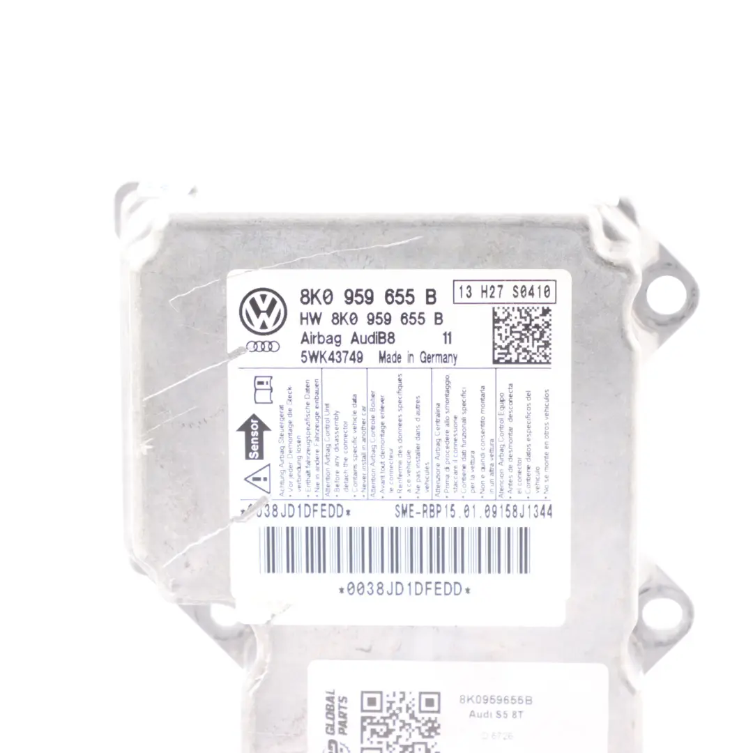 Módulo de Aire Unidad de Control Sistema SRS ECU para Audi S5 8T con número de pieza 8K0959655B Audi S5 8T Módulo de Aire Unidad de Control Sistema SRS ECU - SKU 8K0959655B - Número de pieza 8K0959655B