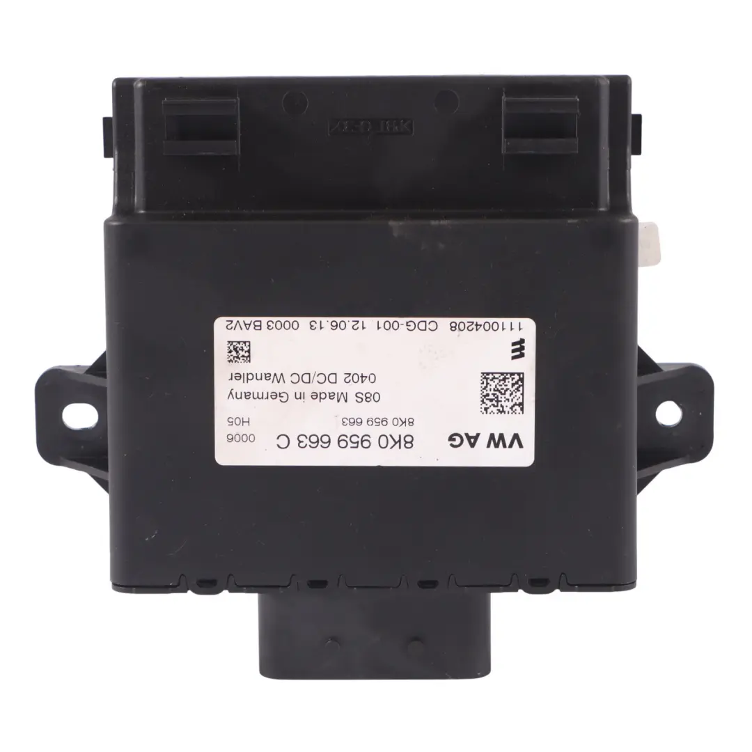 Audi A8L 4H Convertisseur tension module contrôle stabilisateur ECU - SKU 8K0959663C - Numéro de pièce 8K0959663C