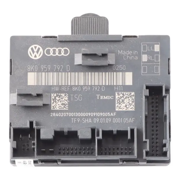 AUDI S5 8T Door Control Module ECU Front Left N/S - SKU 8K0959792D - Part number 8K0959792D
