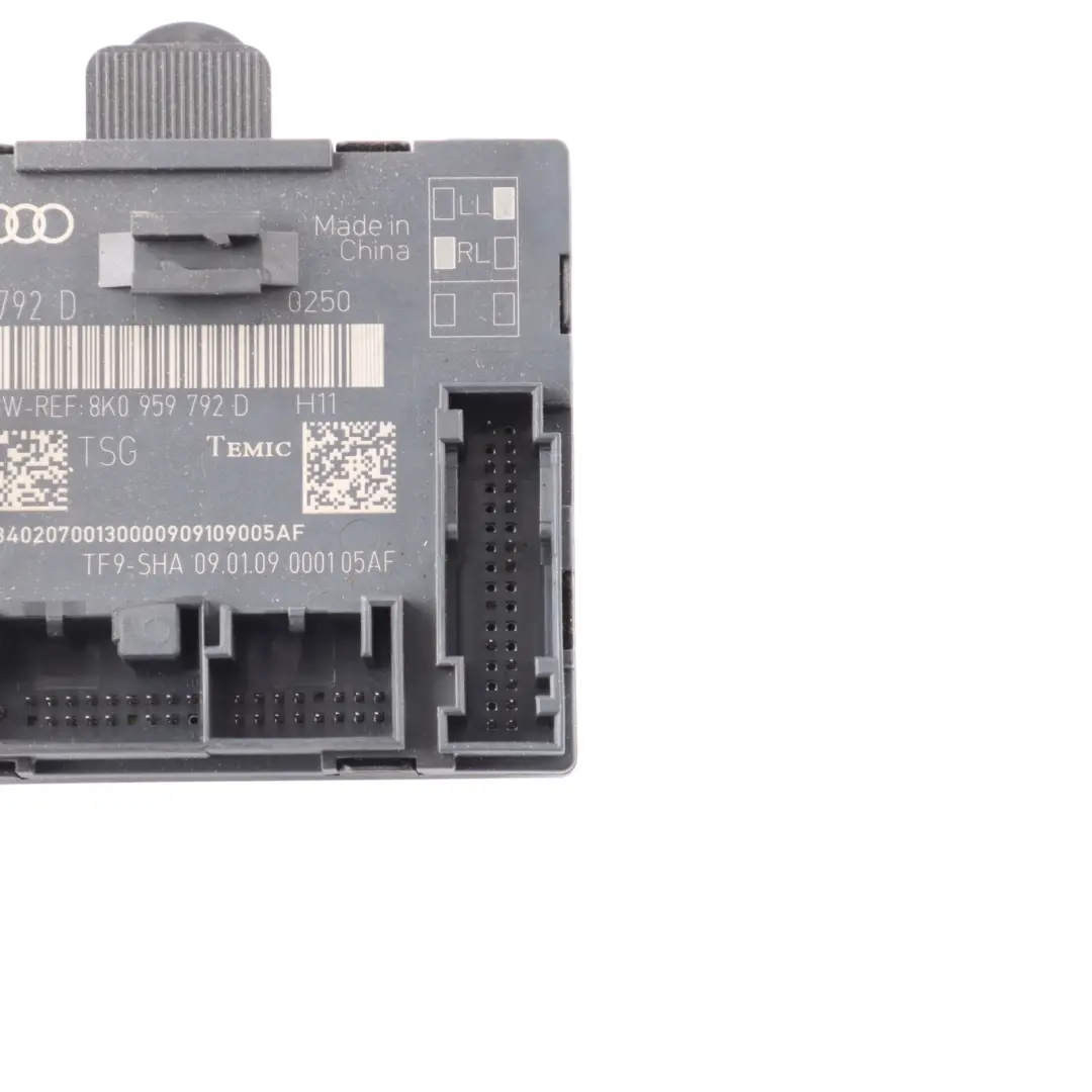 AUDI S5 8T Door Control Module ECU Front Left N/S - SKU 8K0959792D - Part number 8K0959792D