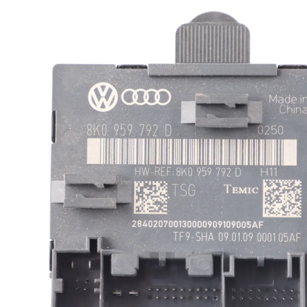 AUDI S5 8T Módulo de Control de Puerta ECU Delantero Izquierdo - SKU 8K0959792D - Número de pieza 8K0959792D