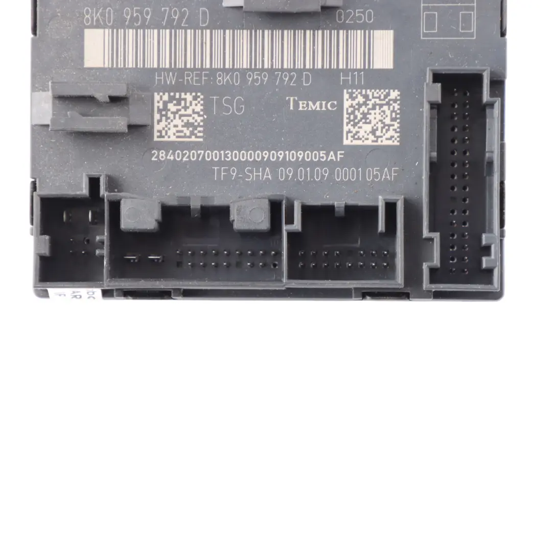 AUDI S5 8T Door Control Module ECU Front Left N/S - SKU 8K0959792D - Part number 8K0959792D