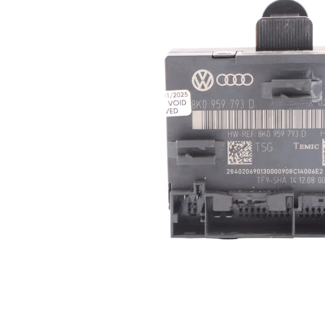 Moduł Sterownik Drzwi Lewy Przód do Audi A4 B8 A5 S5 8T o numerze 8K0959793D Audi A4 B8 A5 S5 8T Moduł Sterownik Drzwi Lewy Przód - SKU 8K0959793D - Numer Części 8K0959793D