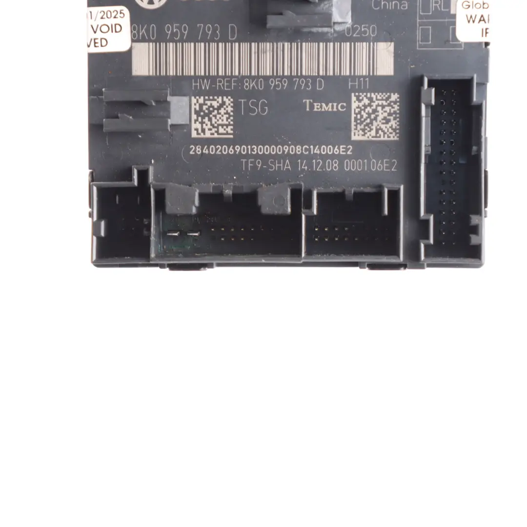 Audi A4 B8 A5 S5 8T Unidad Control Módulo Puerta Delantero Izquierdo - SKU 8K0959793D - Número de pieza 8K0959793D