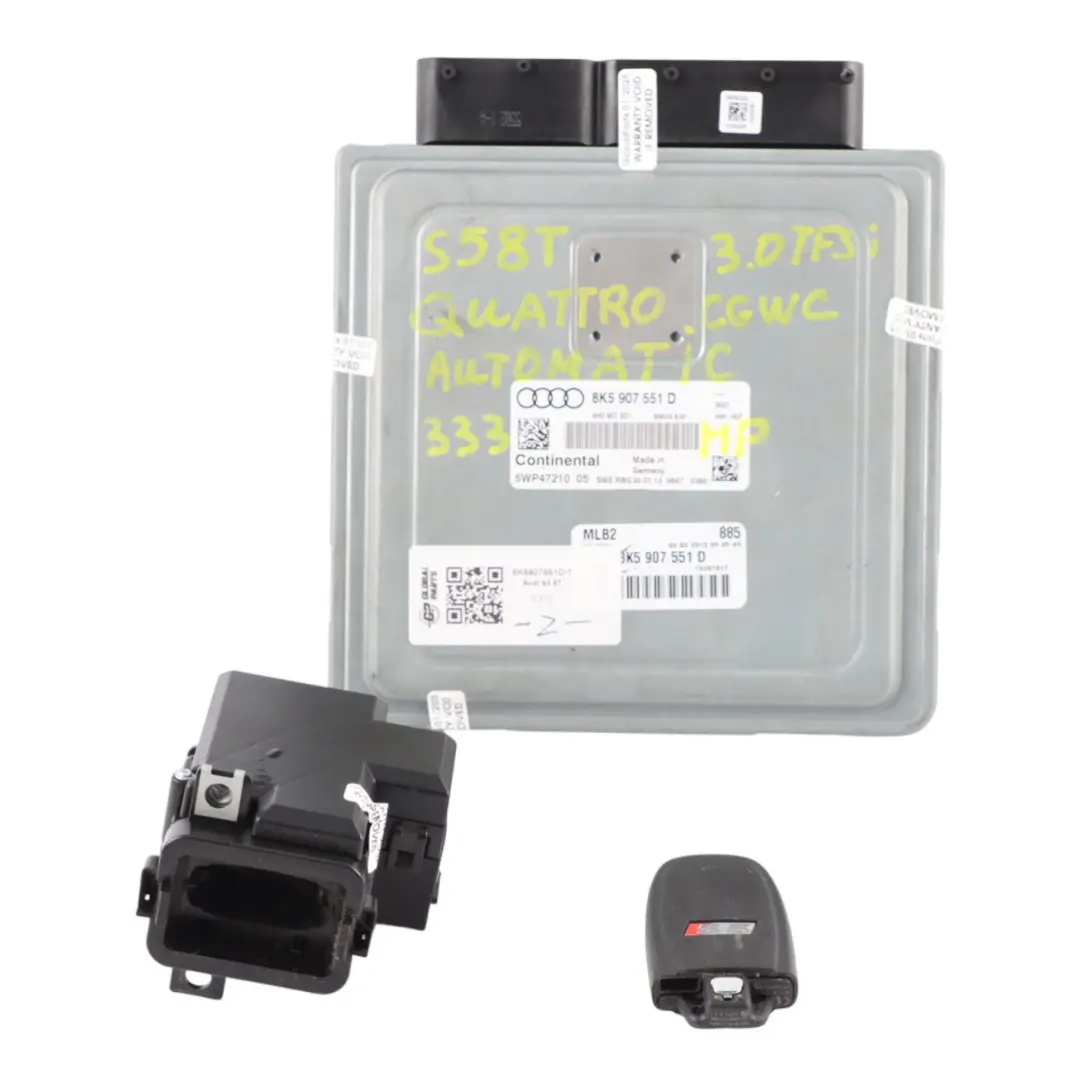 Audi S5 8T 3.0 TFSI CGWC 333HP Quattro Engine ECU Kit Ignition + Key - SKU 8K5907551D-1 - Part number 8K5907551D