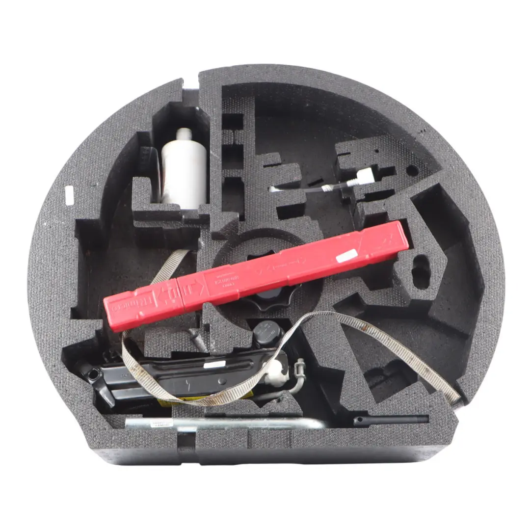 Trunk Tool Kit Spare Wheel Jack Screw Hazard Triangle to Audi A3 8P with Part number 8P0012109G Audi A3 8P Trunk Tool Kit Spare Wheel Jack Screw Hazard Triangle - SKU 8P0012109G - Part number 8P0012109G