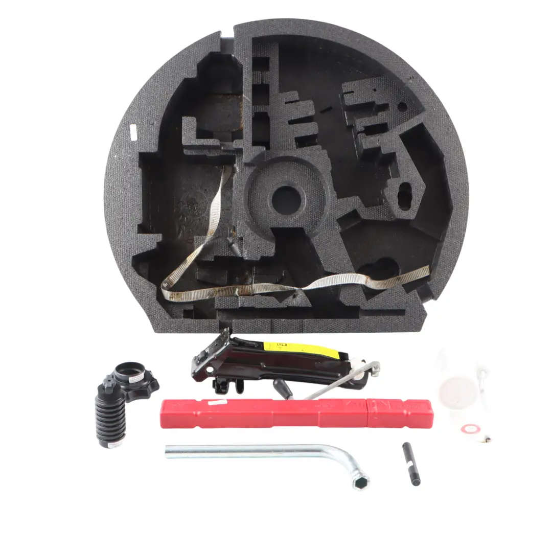 Trunk Tool Kit Spare Wheel Jack Screw Hazard Triangle to Audi A3 8P with Part number 8P0012109G Audi A3 8P Trunk Tool Kit Spare Wheel Jack Screw Hazard Triangle - SKU 8P0012109G - Part number 8P0012109G