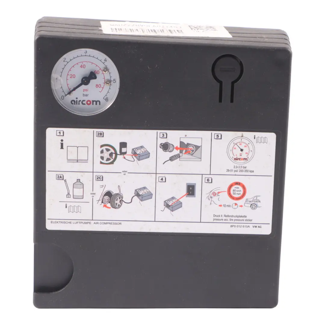 Juego herramientas emergencia para neumáticos Compresor para Audi A3 8V con número de pieza 8P0012615A Audi A3 8V Juego herramientas emergencia para neumáticos Compresor - SKU 8P0012615A-1 - Número de pieza 8P0012615A