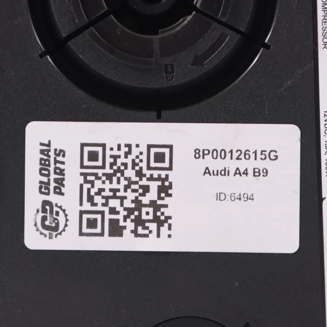 Reifenbefüllung Luftpumpe Kompressor für Audi A4 B9 mit Teilenummer 8P0012615G Audi A4 B9 Reifenbefüllung Luftpumpe Kompressor - SKU 8P0012615G - Teilenummer 8P0012615G
