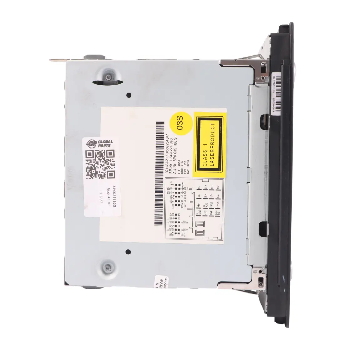 Audi A3 8P Multimedia Radio Concert CD Player Head Unit - SKU 8P0035186S - Numéro de pièce 8P0035186S