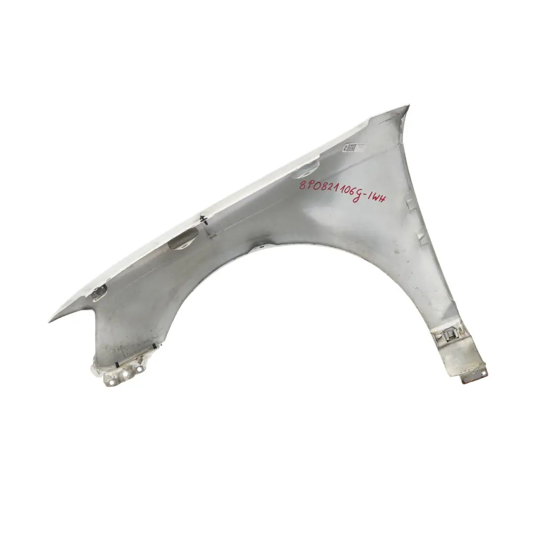 Panel lateral Delantero Derecho Guardabarros Ibis White Blanco - Y9C para Audi A3 8P con número de pieza 8P0821106G Audi A3 8P Panel lateral Delantero Derecho Guardabarros Ibis White Blanco - Y9C - SKU 8P0821106G-IWH - Número de pieza 8P0821106G