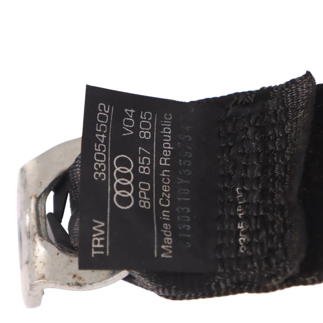 Audi A3 8P Ceinture de sécurité arrière gauche droite Noir - SKU 8P0857805 - Numéro de pièce 8P0857805