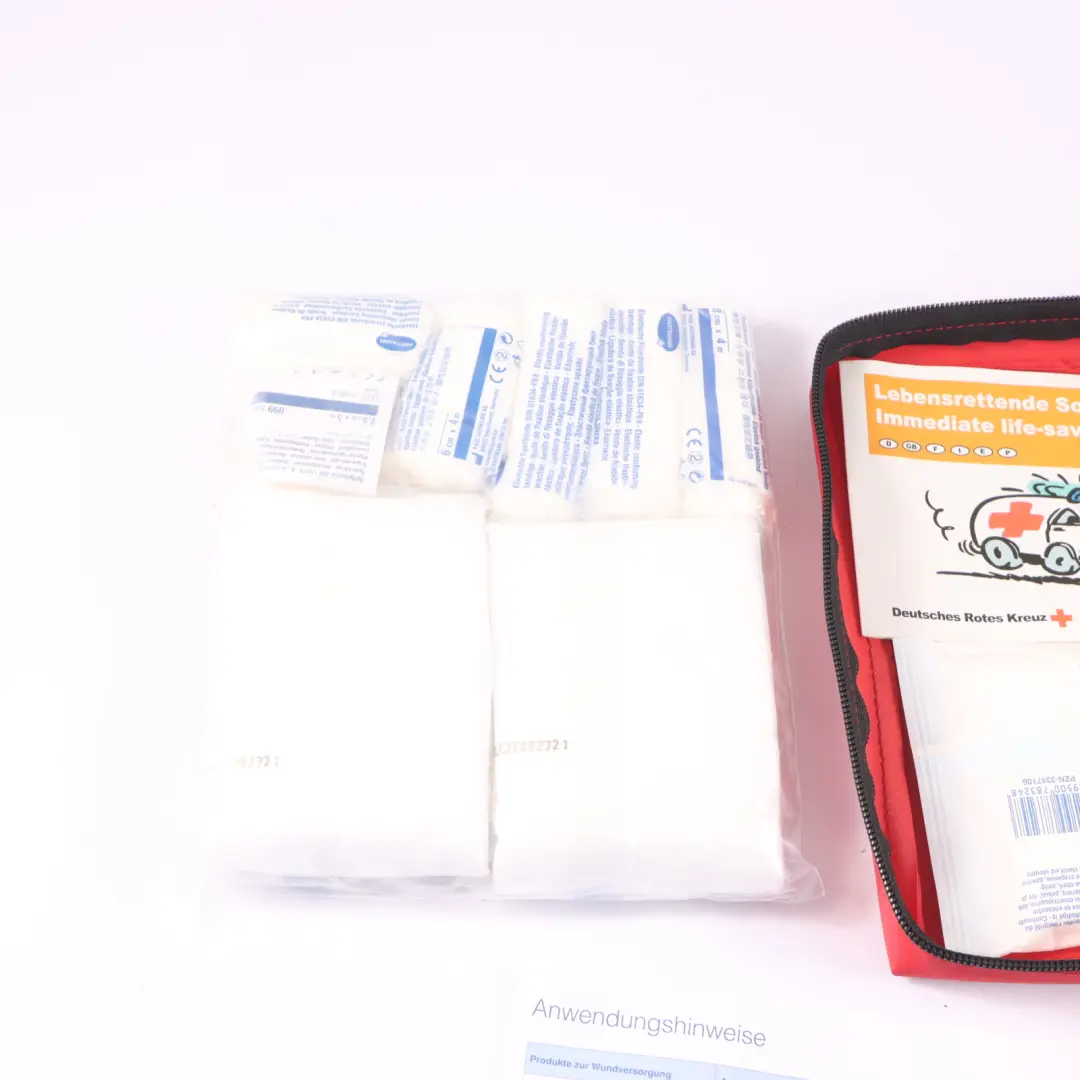Audi A4 B8 Emergency First Aid Kit Set Pouch Bandages Red Bag - SKU 8P0860282A - Part number 8P0860282A