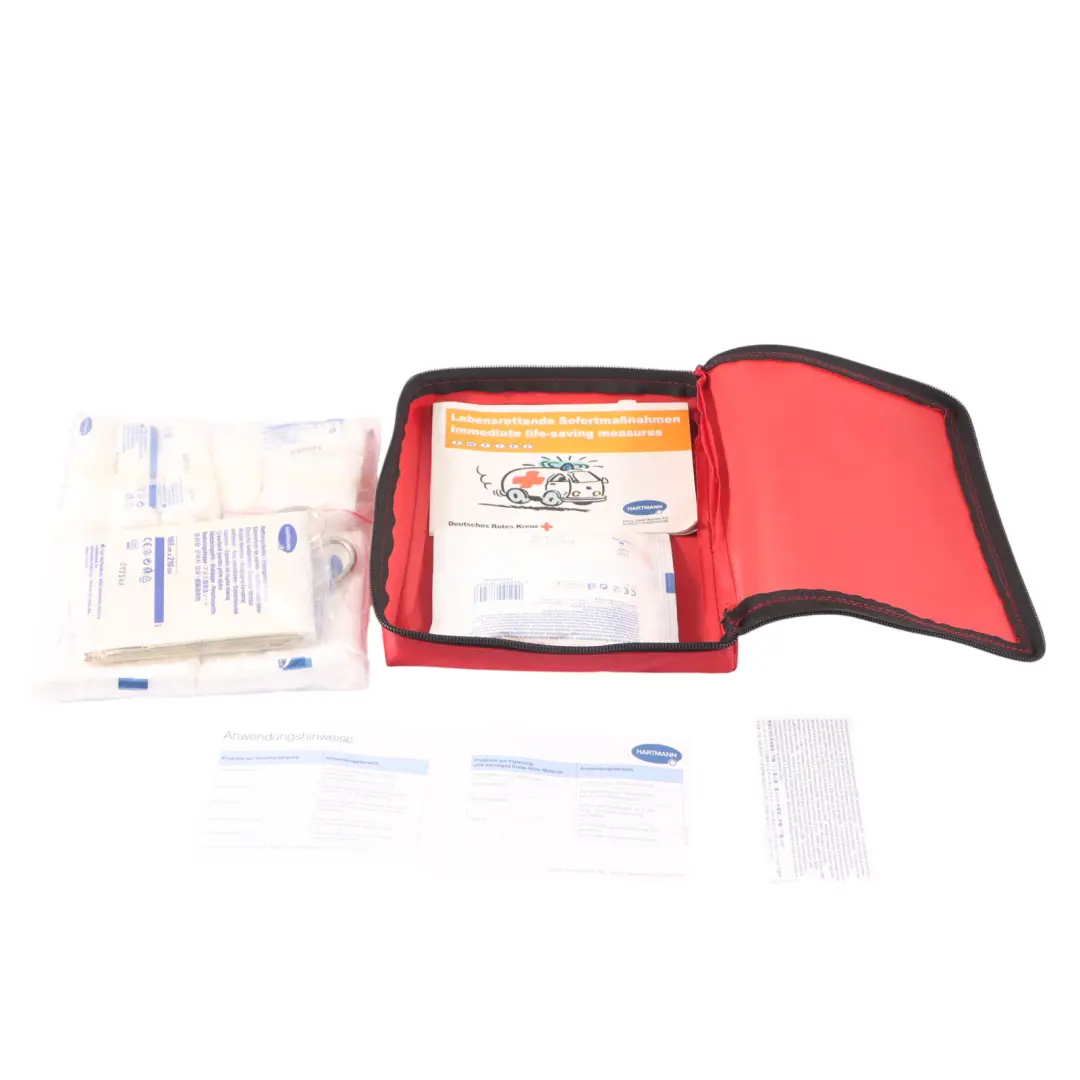 Audi A4 B8 Emergency First Aid Kit Set Pouch Bandages Red Bag - SKU 8P0860282A - Part number 8P0860282A