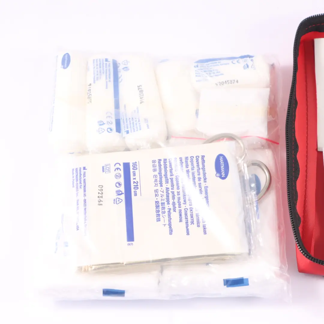 Audi A4 B8 Emergency First Aid Kit Set Pouch Bandages Red Bag - SKU 8P0860282A - Part number 8P0860282A