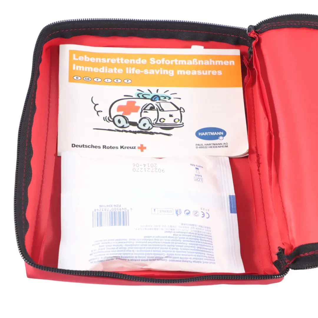 Audi A4 B8 Emergency First Aid Kit Set Pouch Bandages Red Bag - SKU 8P0860282A - Part number 8P0860282A