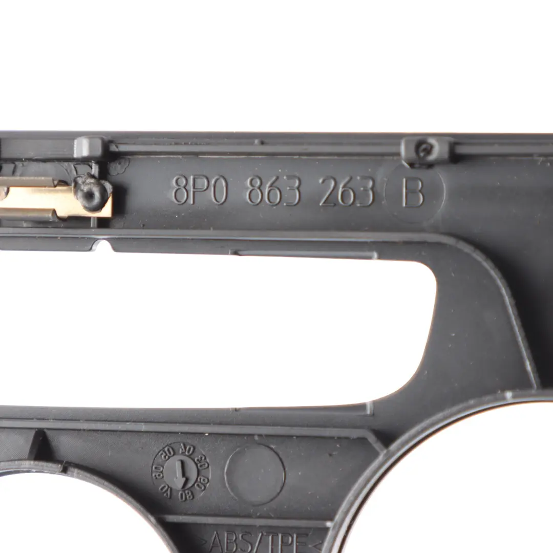 Audi A3 8P Dashboard Mitte Heizung Steuerung Trim Abdeckung - SKU 8P0863263B - Teilenummer 8P0863263B